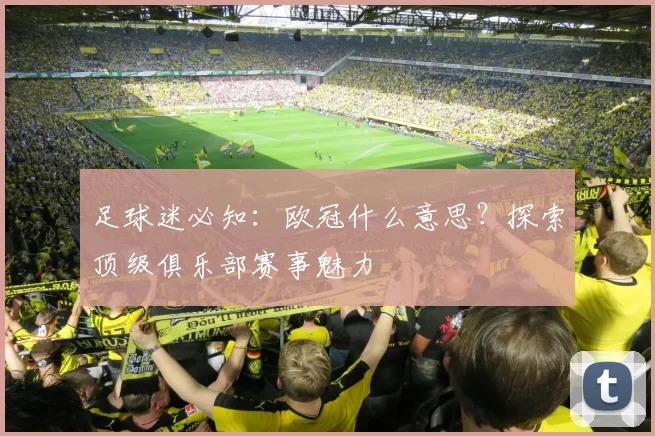 足球迷必知:欧冠什么意思?探索顶级俱乐部赛事魅力